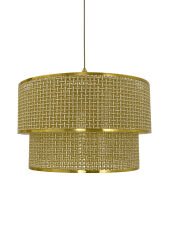 Premium Doğal Gold Rattan Avize
