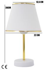 Beyaz Gold Safir Modern Abajur