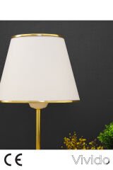 Beyaz Gold Safir Modern Abajur