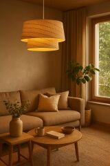 Riva Grande Rattan Hasır Avize