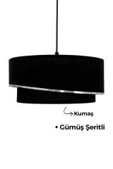 Siyah Astra Kumaş Avize