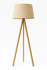 Doğal Dora Kumaş Ahşap Lambader